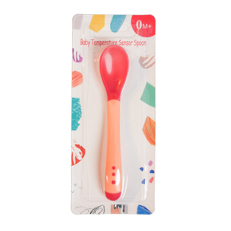 Cuchara con Sensor de Temperatura para Bebés, Cuchara de Cabeza Suave para Bebés, Cuchara para Administrar Medicamentos, Cuchara con Sensor de Temperatura, Cuchara que Cambia de Color, Tenedor, Venta al por Mayor