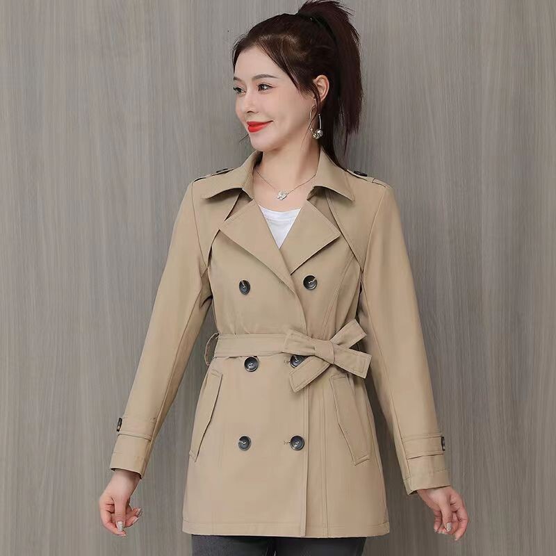 Short Trench Coat for Women 2025 Spring and Autumn Professional Style Slimming British Style Petite Top Student Double-Breasted Jacket Short Trench Coat for Women 2025 Spring and Autumn Professional Style Slimming British Style Petite Top Student Double-Breasted Jacket