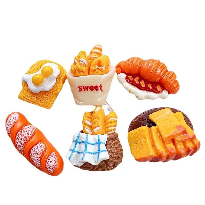 仿真食玩法棍鸡蛋吐司树脂配件diy自制手机壳发夹头饰鞋扣贴片|undefined