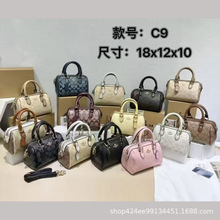 新款蔻c家高品质经典老花迷你rowan波士顿女包单肩斜挎手提枕头包