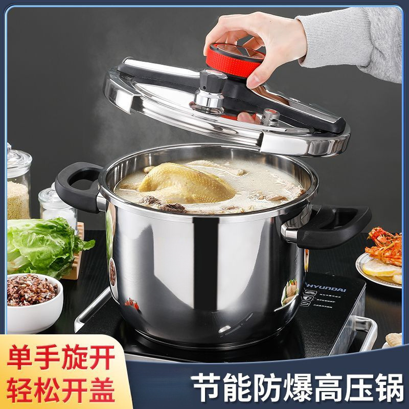 Olla a Presión con Perilla de Acero Inoxidable para Cocina