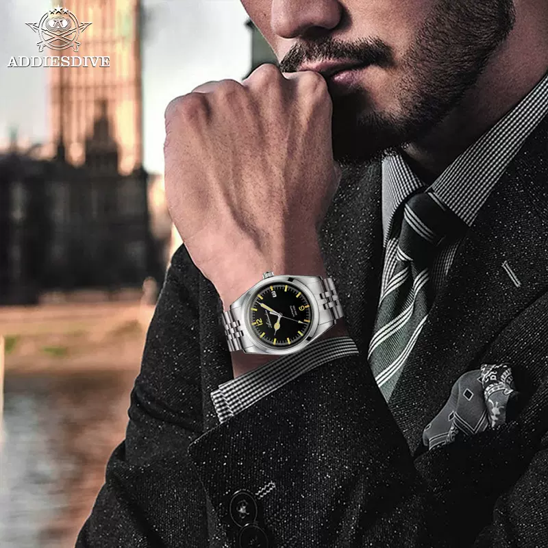 ADDIESDIVE源头厂家全自动机械表夜光防水男表高档商务手表批发