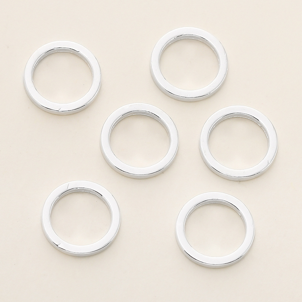 Thick silver color retaining closed ring / 10 PCs/bag (1.0*4mm/aperture 2mm)