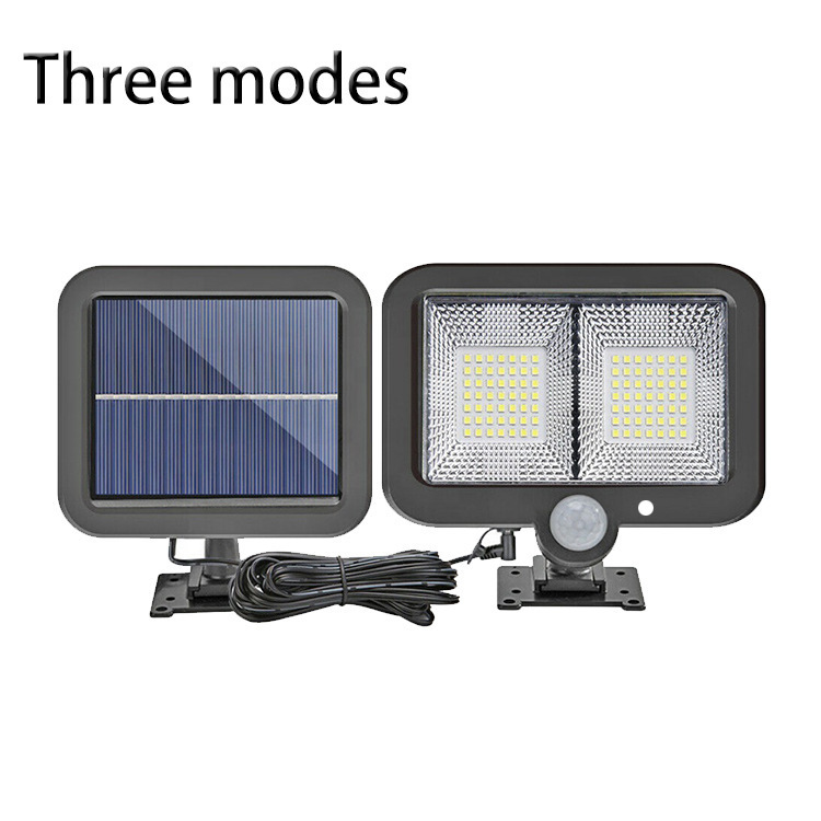 Luz de jardín con energía solar, luz de pared impermeable con sensor de movimiento para exteriores, iluminación para garaje, sensor inteligente, súper brillante.