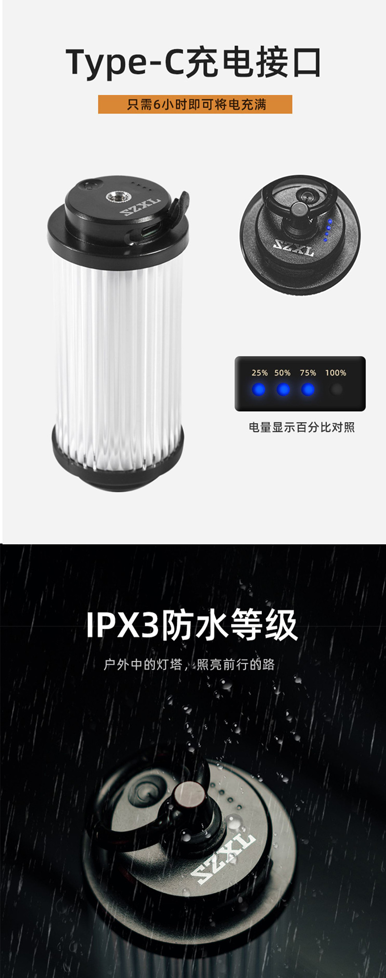 38灯露营灯户外灯具野营灯便携式多功能随身灯营地灯