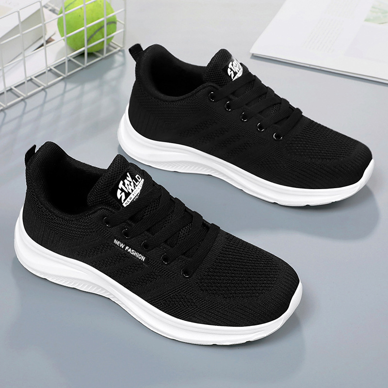 Calzado deportivo para mujer 2025 zapatos individuales de verano transfronterizo Xiyin en nombre de la versión coreana de las zapatillas para correr transpirables casuales de suela suave tejidas voladoras