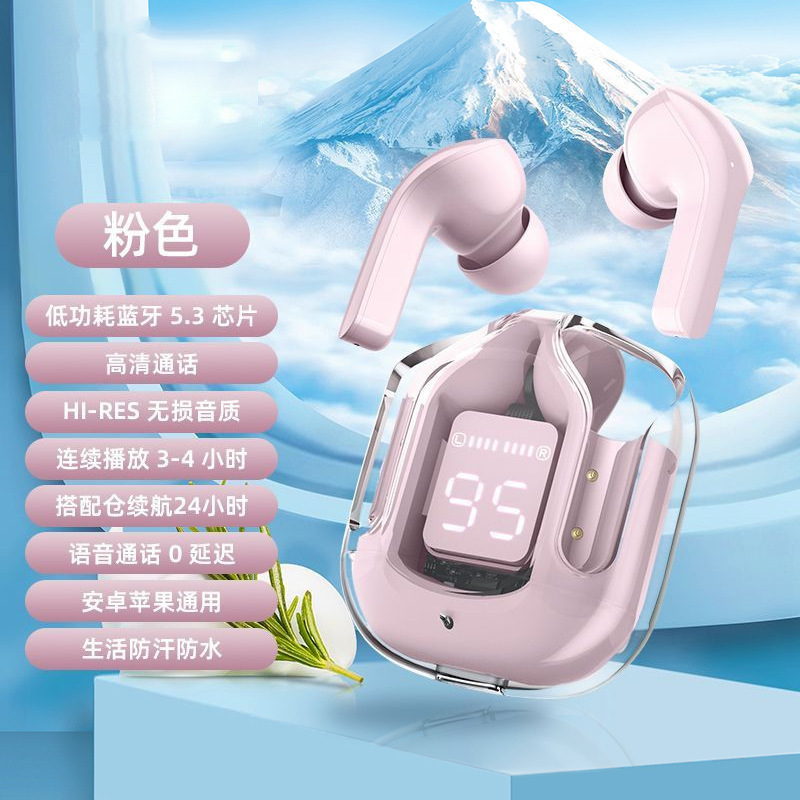 外国貿易専用air31透明モデル高音質入耳式運動デジタル表示無線bluetoothイヤホン源工場|undefined