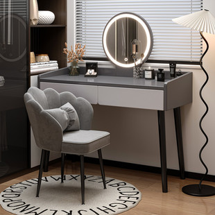 Dressing Table Bedroom Simple Modern Dressing Table 2023 New Light Luxury Makeup Mirror Master Bedroom Makeup Peak Slightly