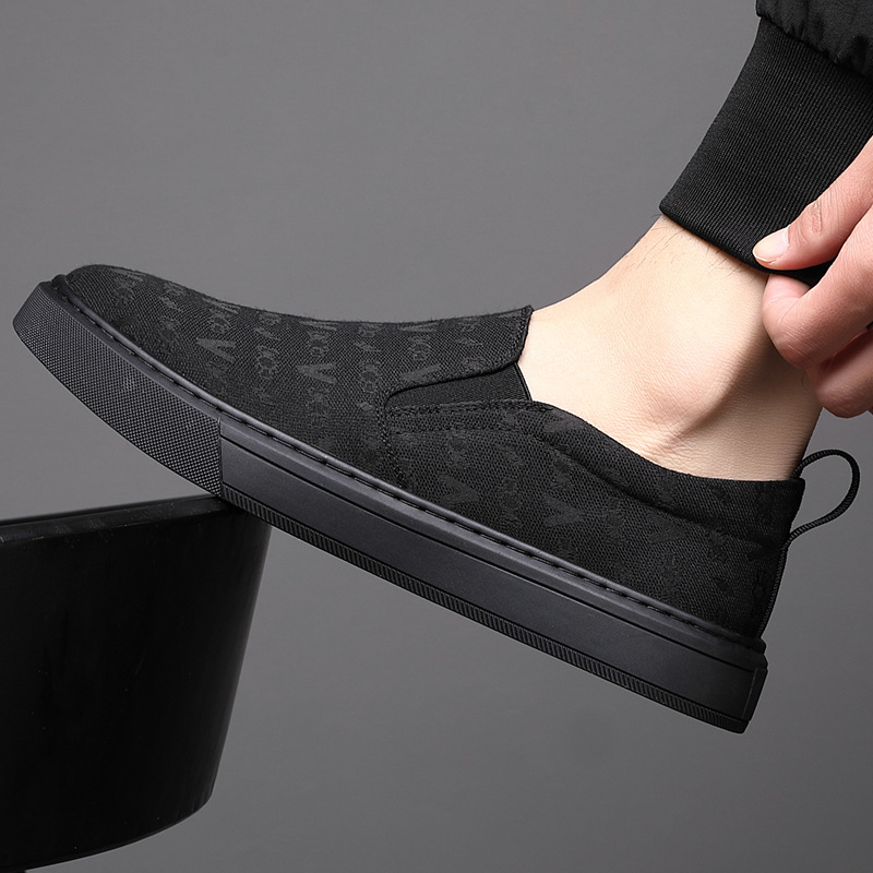 Canvas Men's Shoes 2025 Spring and Summer New Slip-on Sneakers All-match Low-top Old Beijing Cloth Shoes Casual Trendy Shoes for Men