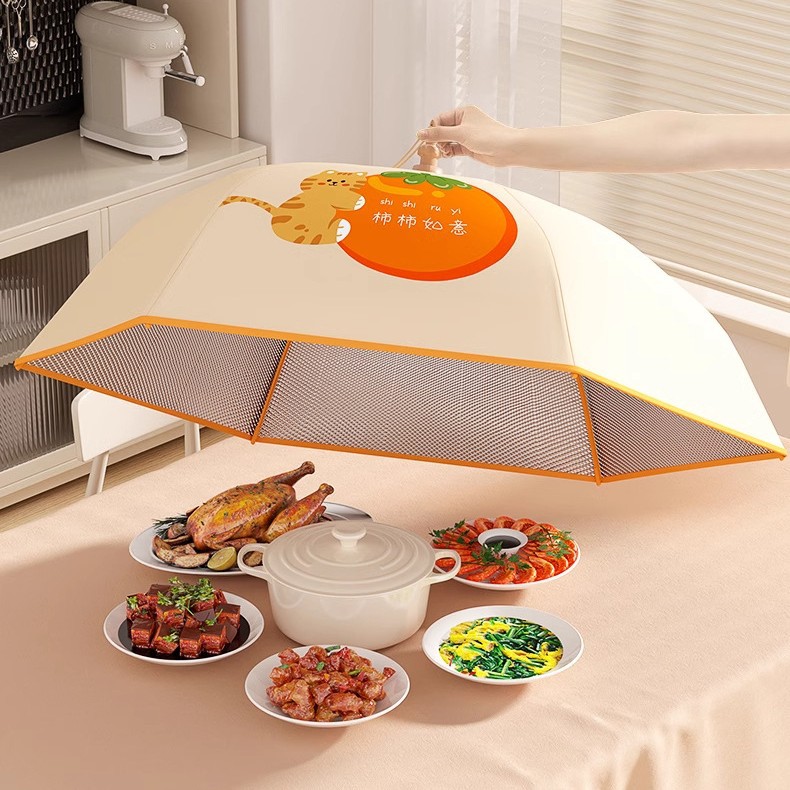 Heat Preservation Vegetable Cover Foldable Household Hot Meal Food Dining Table Dust-proof Artifact Leftover Winter New Style