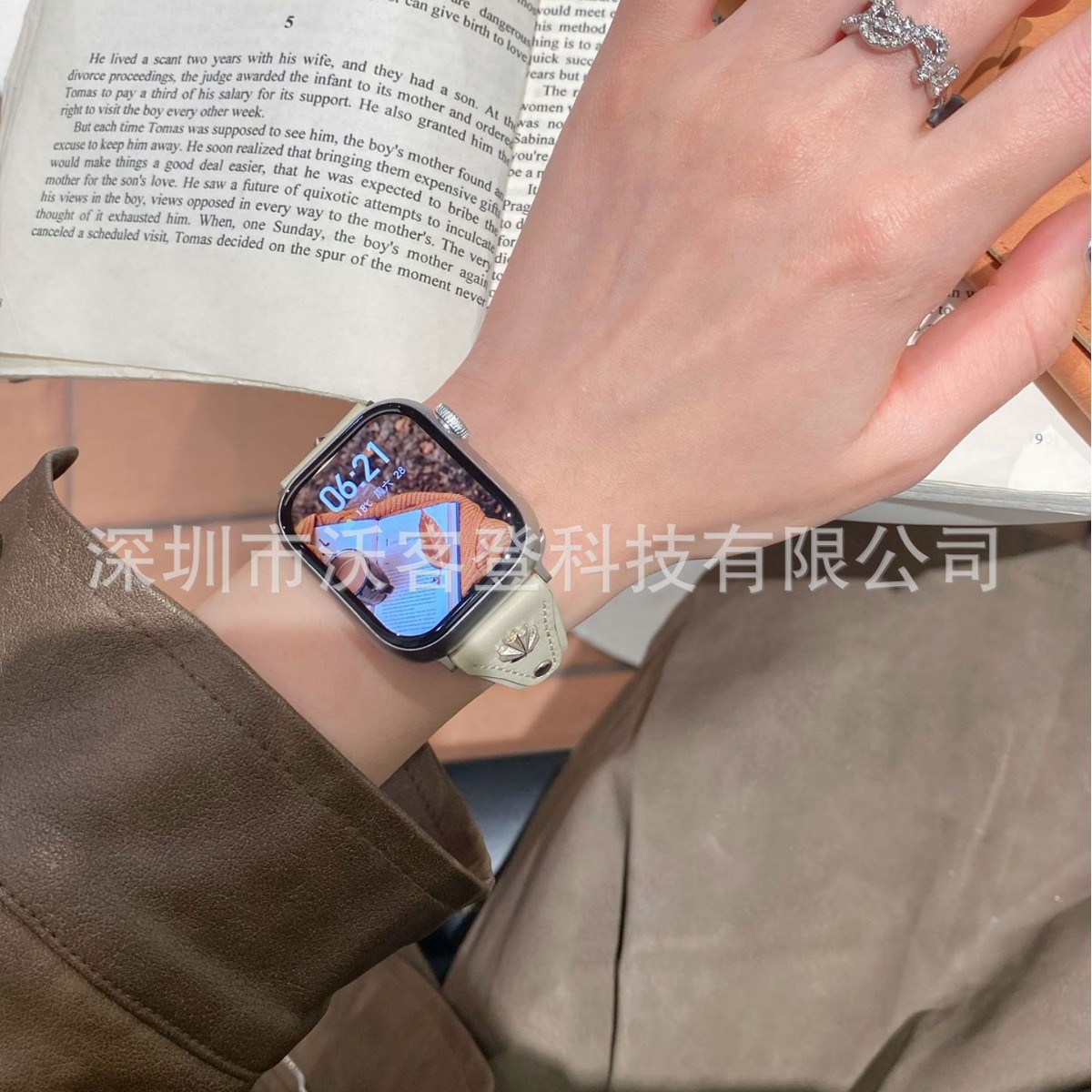 Aplicable Apple Mango Pure Leather Slim Band Apple Watch S10/9/8/SE/7/6/5/4/3/21 image 3