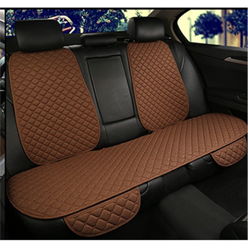Universal – Car Seat Seat cushion, seat cover - square-linen-charming-coffee-with-rear-row-back-standard