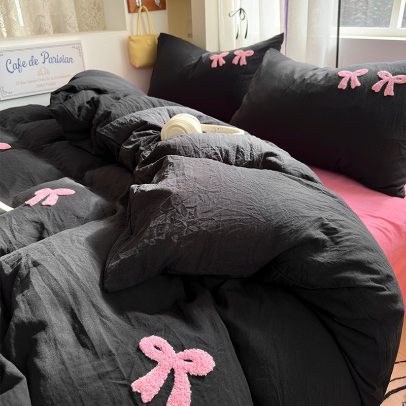 보우-블랙 로즈 핑크