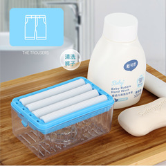 Same style soap box, multifunctional soap box, hands-free lathering soap box, roller type household storage box, draining