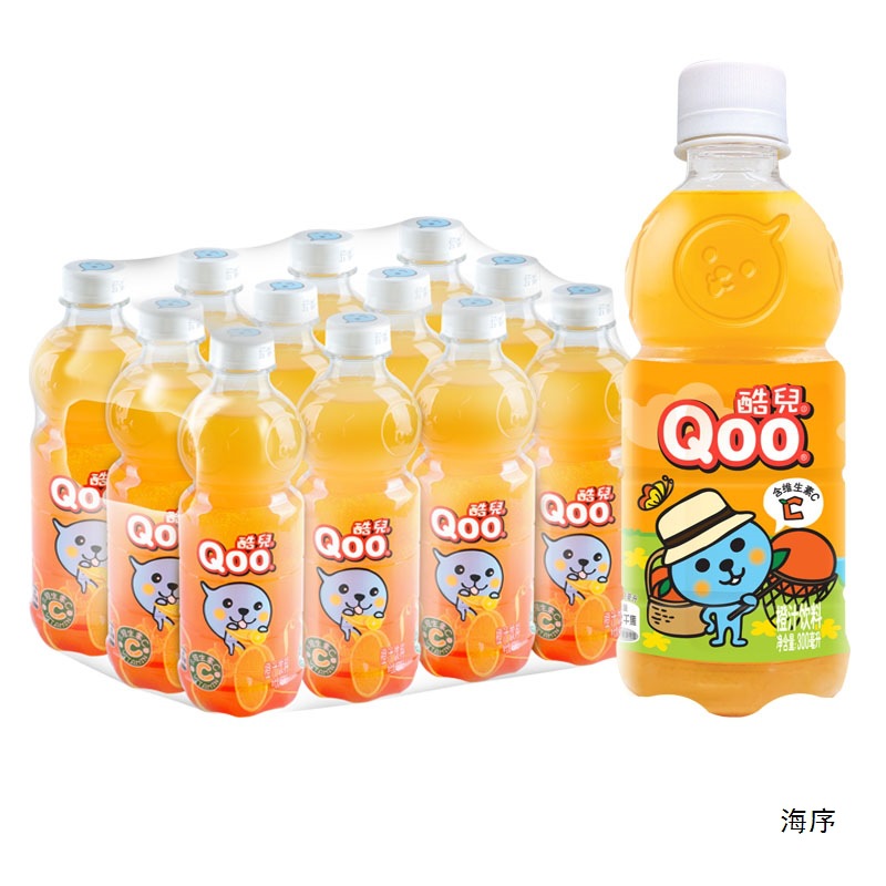 酷儿300ml*12瓶 迷你装 酷儿橙汁味饮料 果味整箱包邮