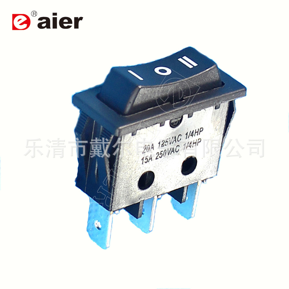 KCD3-103-4供应双复位开关 瞬时开关 船型开关 复位开关 三脚开关