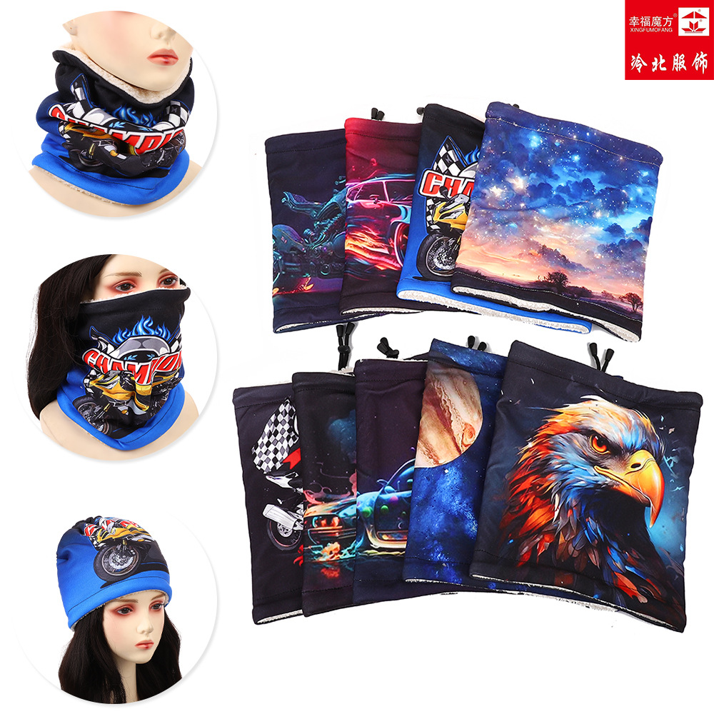 European and American trend printing riding mask outdoor mountaineering camping dustproof scarf winter skiing cold scarf wholesale