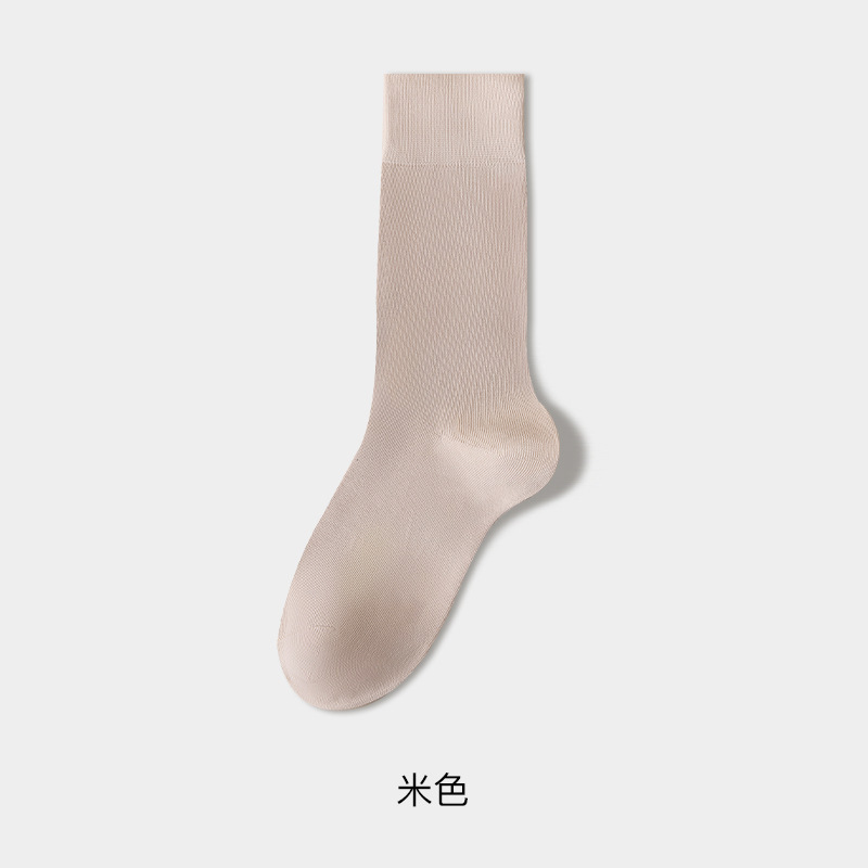 白色袜子女款中筒袜纯棉防臭月子袜春秋款长筒无骨堆堆袜春夏长袜|undefined