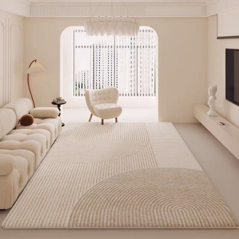 Alfombra de estilo crema para la sala de estar 2024 nueva manta de mesa de té de lujo ligera se puede limpiar color cálido tapete de dormitorio grueso