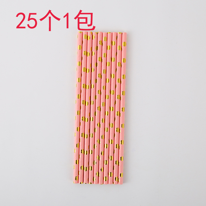 Bronceado transfronterizo pequeño punto Rosa vajilla conjunto taza de papel plato de papel cuchillo de toalla de papel, tenedor y cuchara desechable fábrica de decoración de fiesta