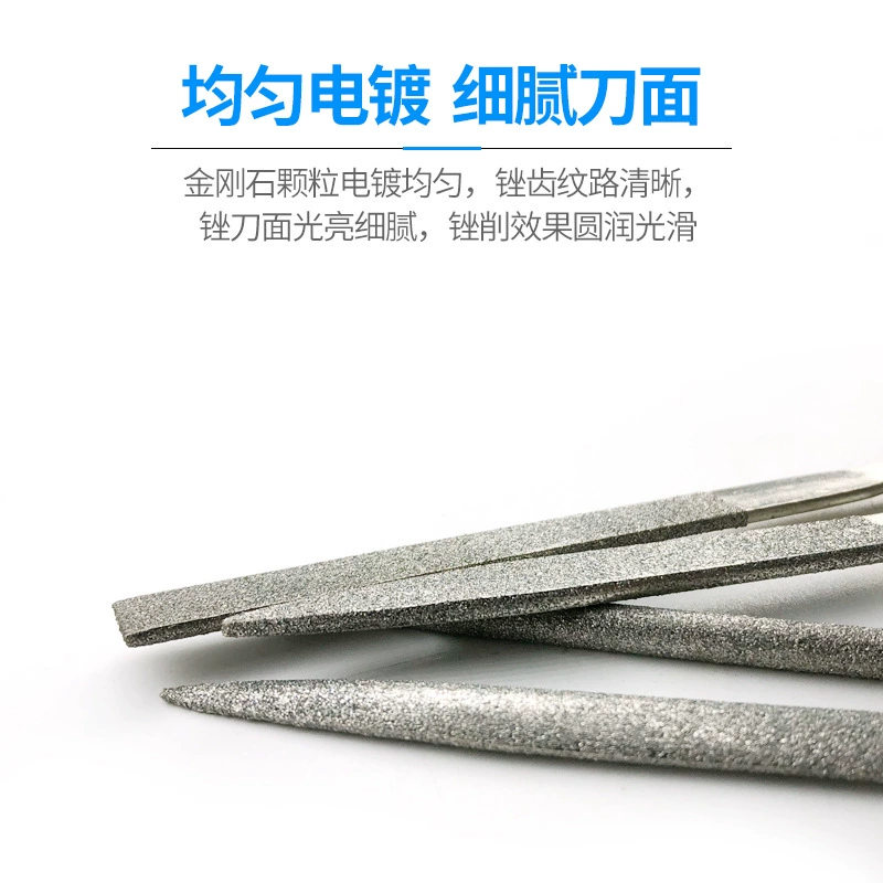 东吴磨匠 3*140mm Электропокрытие Золотой Набор Маленьких Файлов - Плоские, Треугольные и Полукруглые Формы