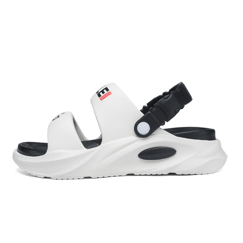 Zapatillas de playa de suela gruesa transfronteriza verano para hombres 2025 nuevo estilo exterior de doble uso de suela blanda conducción antideslizante de una pieza