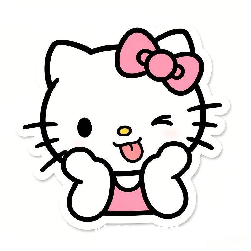 New Hello Kitty rearview mirror, car door, body, rear spoiler, fuel tank cover scratch cover car window sticker