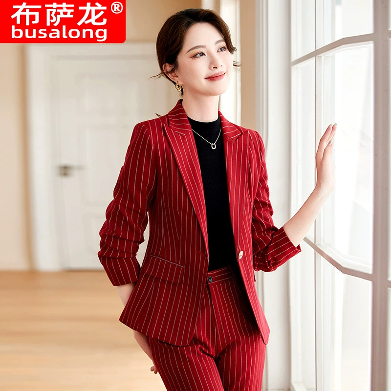 2024 новый стиль busalong busalong женский длинный рукав профессиональный костюм брюки костюмный комбинезон женский 2589