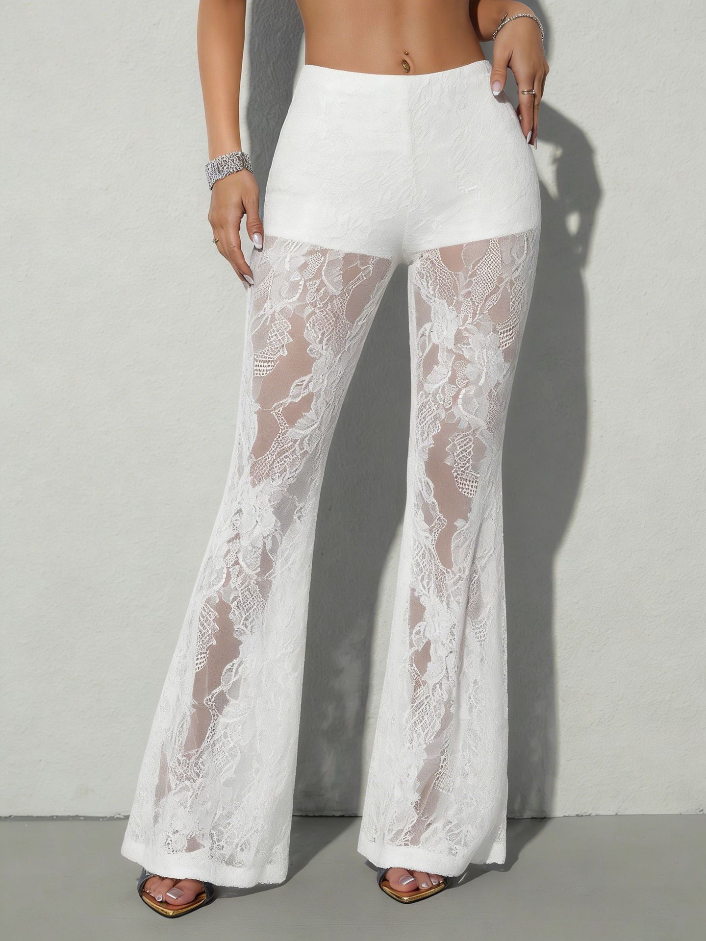 Europa y los Estados Unidos transfronterizos Amazon 2026 nuevos pantalones de encaje para mujeres Europa y los Estados Unidos caliente estilo sexy pantalones de microescalado image 4
