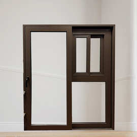 简易门窗定制工厂铝合金120两轨推拉门内套推拉窗重型客厅厨房