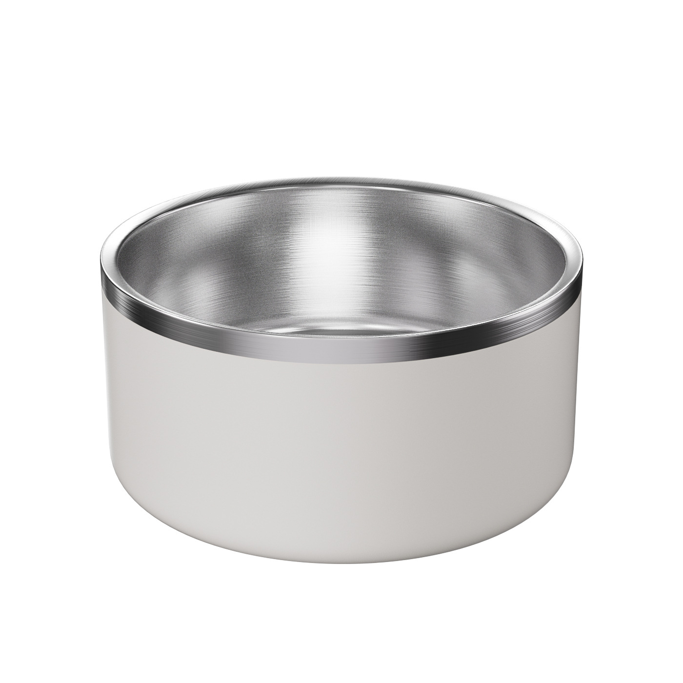 Tazón para mascotas transfronterizo Tazón para perros de acero inoxidable Tazón para perros de doble capa engrosada y anti-volcado Tazón de comida dorada para perros