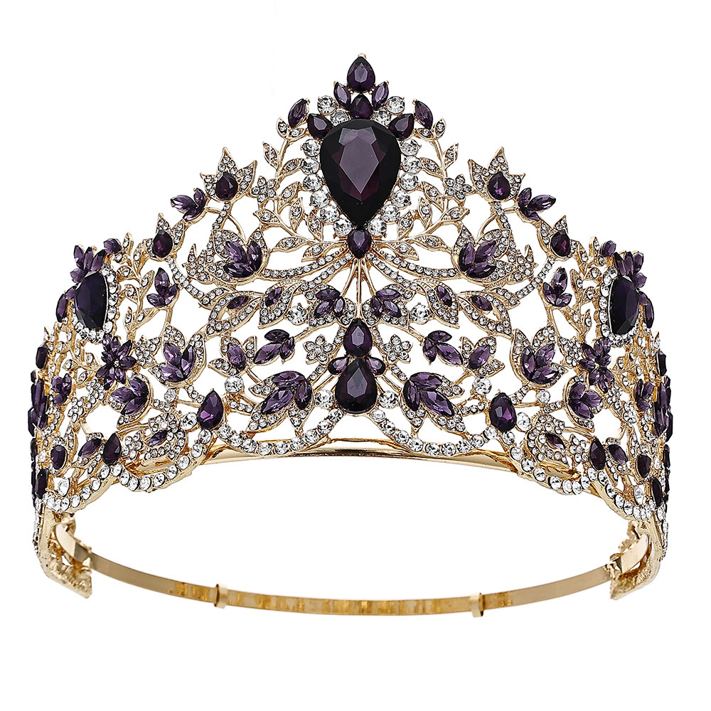 Miss Mundo Europa y Estados Unidos ganadora de la corona de la corona de la novia ajustable barroco image 12