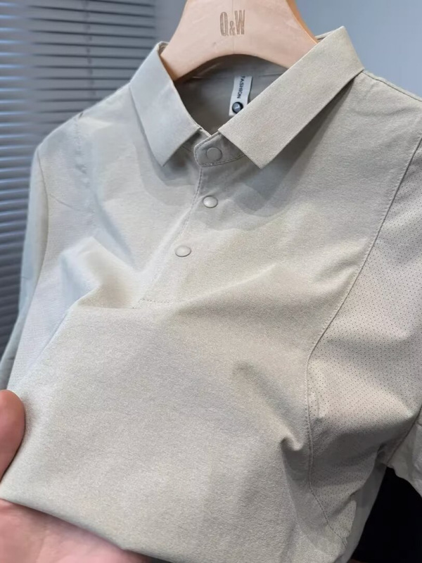 轻熟风拼接翻领polo衫男夏季韩系穿搭高级感休闲t恤潮牌男生短袖|undefined