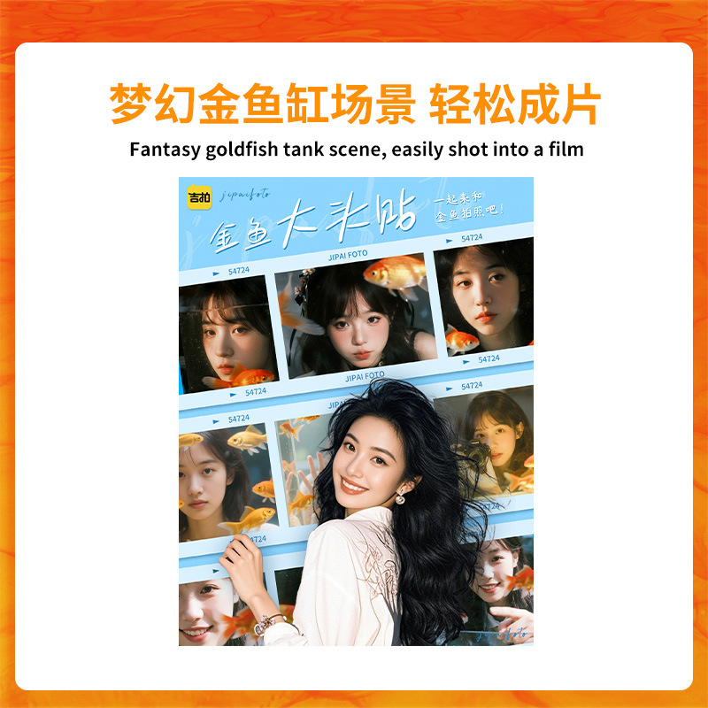 Nuevo pez dorado transfronterizo foto ascensor avión metro foto escena de prensa foto