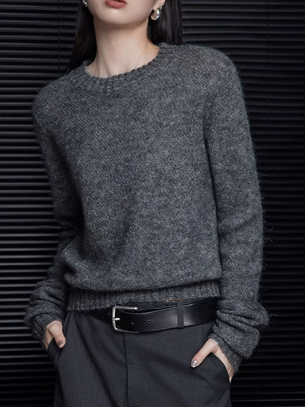 Woolen demi-season retro keep warm comfortable sweater, fitted