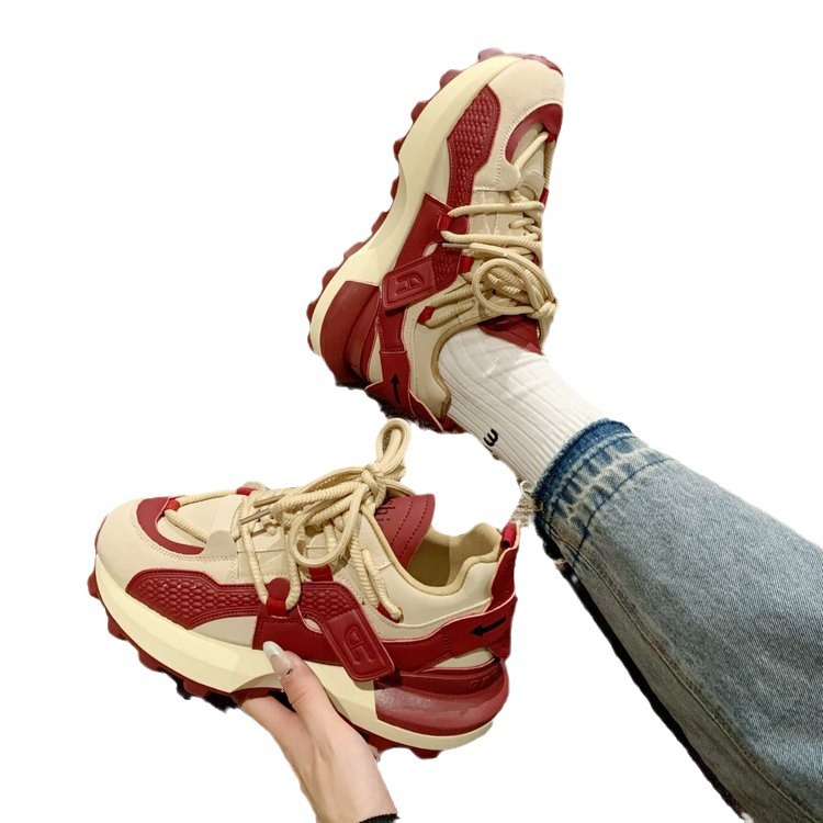 2023 Autumn/winter New Dad Shoes Women's Versatile Show Small Explosive Thick Sole Sports and Casual Shoes_voghion.com