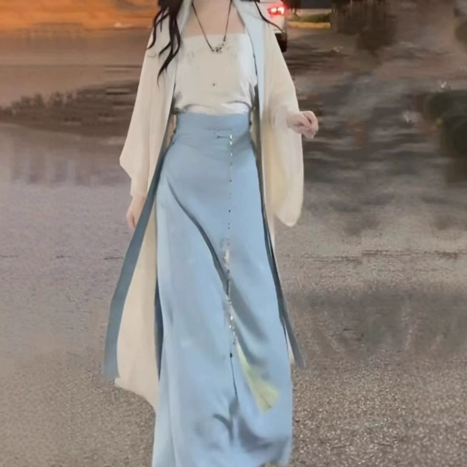 2025 новая песня изготовила Hanfu женский новый китайский стиль в китайском стиле Чанганский храм кружка юбка ежедневный пригородной костюм женский весной и летом