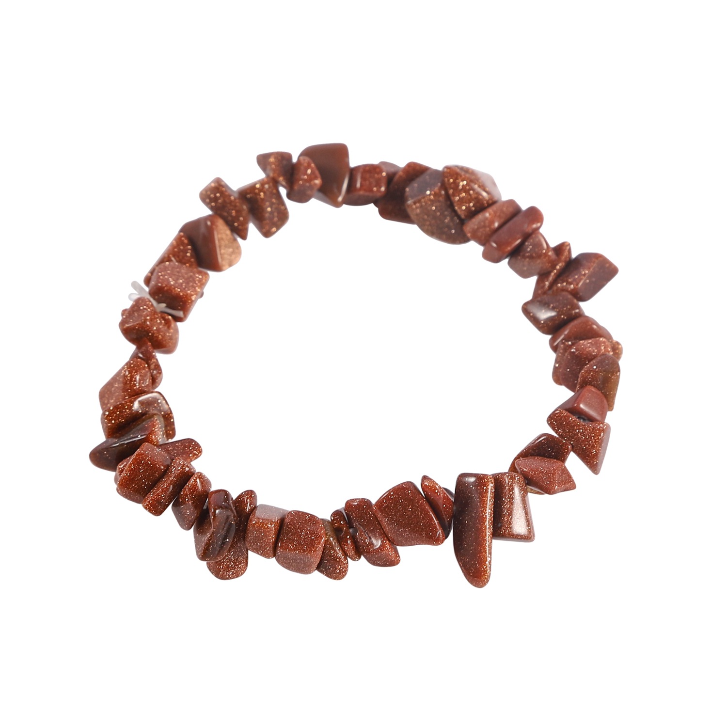 Synthetic gold sandstone gravel bracelet