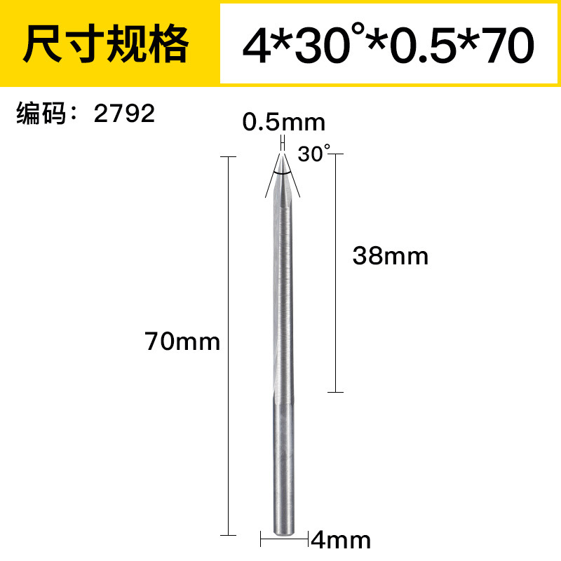 Huhao 3.175/4/6mm doble hoja recta ranura afilado Cuchillo CNC cónico cuchillo grabado máquina herramienta cuchillo de alivio profundo