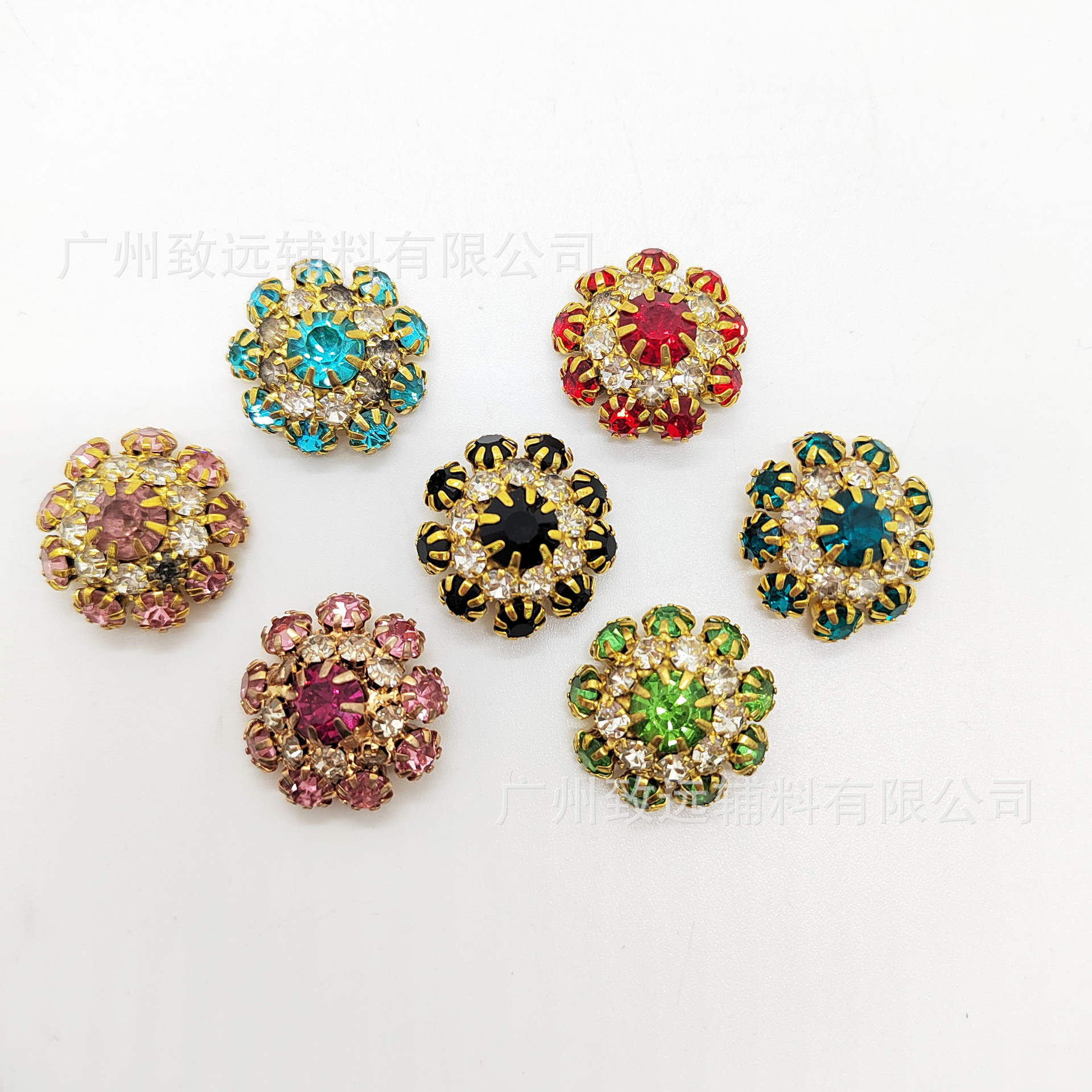 Botones de metal soldados de alta gama para manualidades, botones decorativos con diamantes de imitación para sombreros y camisas. image 4
