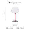 Red and black bottom big belly apple red wine glass