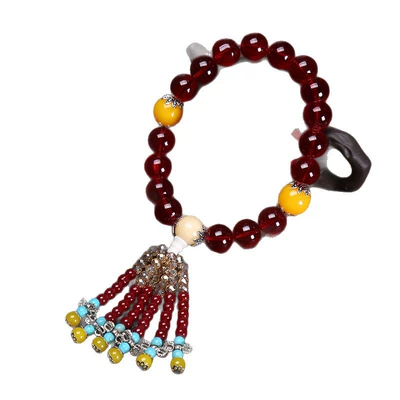 Car Ornament Buddha Bead Pendant Crystal | Car hanging