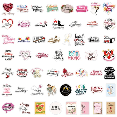 54 Anniversary Anniversary Graffiti Stickers Car Luggage Scooter Stickers Wholesale (Body sticker) - anniversary-54pcs