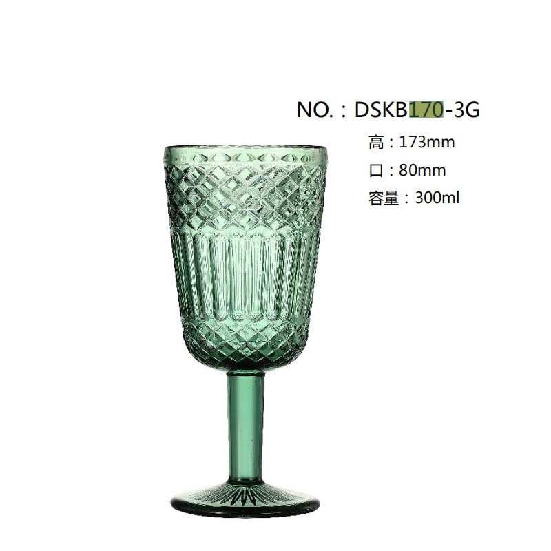 Taza de vidrio de color brillante taza de whisky de geometría de hielo taza de jugo taza de vino taza de flores taza de color set al por mayor