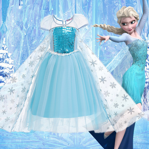 Frozen's Snow Queen Elsa Princess Dress Elsa Dress Tutu Dress Girls' Clothes