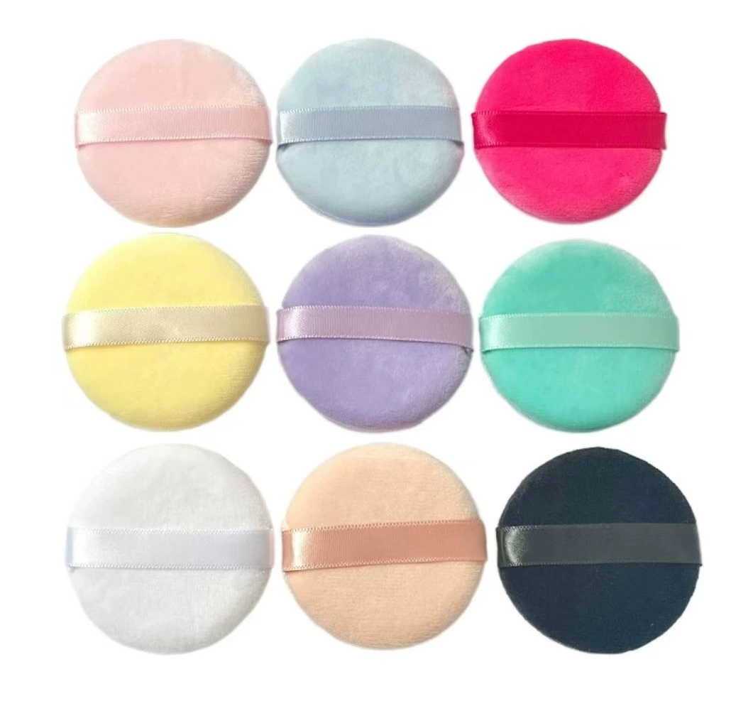 Triangular Powder Puff Sponge, Scalloped Peach-Heart & Fan Shapes, Small–Large, Custom Colors