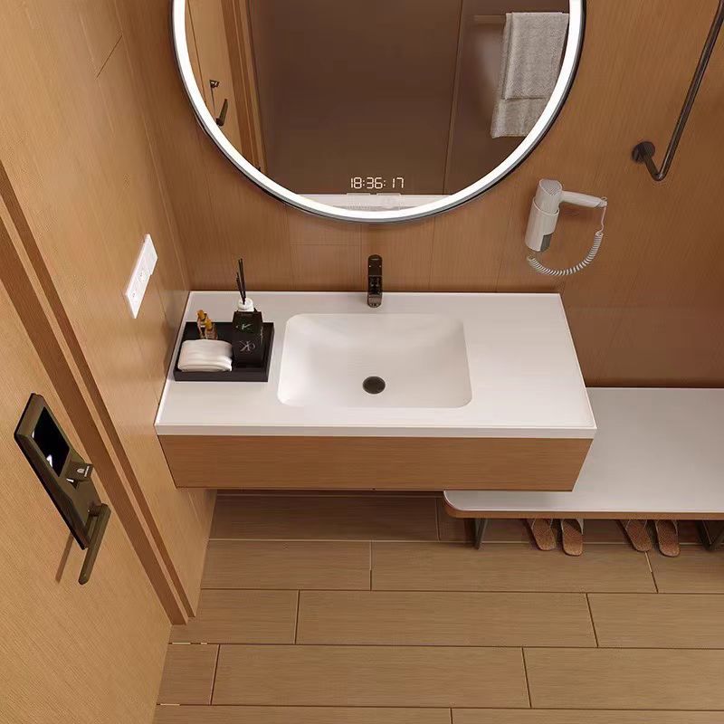 All-Season Hotel Washbasin, Hotel-Style Countertop Basin, Corian Washbasin, All-Season Hotel Integrated Basin