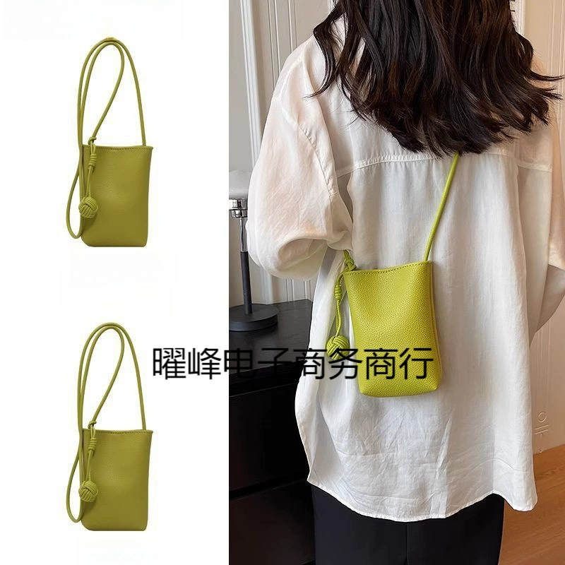 Летняя суперпопулярная маленькая сумка через плечо для девочек, новая зеленая мини-сумка для мобильного телефона с текстурой для прогулок