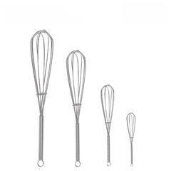 Manual spring handle whisk, egg scoop, mini cocktail stirrer, cream whipper, mini powder mixer
