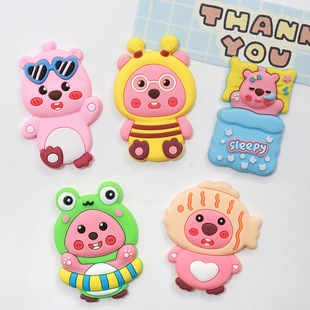 Variable Beaver Combination Soft Glue Accessories DIY Mobile Phone Shell iPad Decoration Plush Slippers Water Cup Refrigerator Sticker
